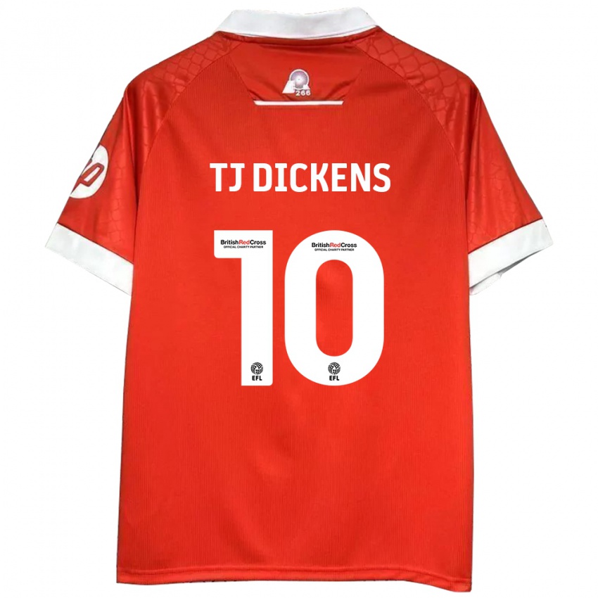 Niño Camiseta Tonicha Tj Dickens #10 Rojo Blanco 1ª Equipación 2024/25 La Camisa Perú