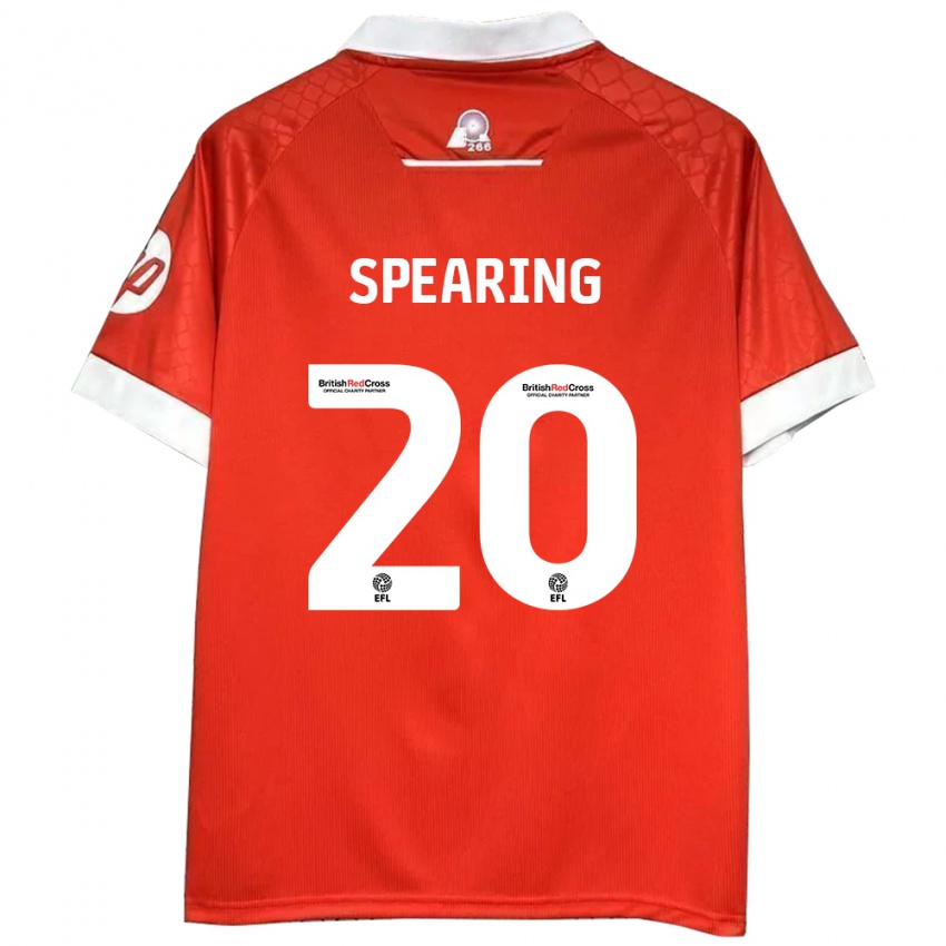 Niño Camiseta Natasha Spearing #20 Rojo Blanco 1ª Equipación 2024/25 La Camisa Perú