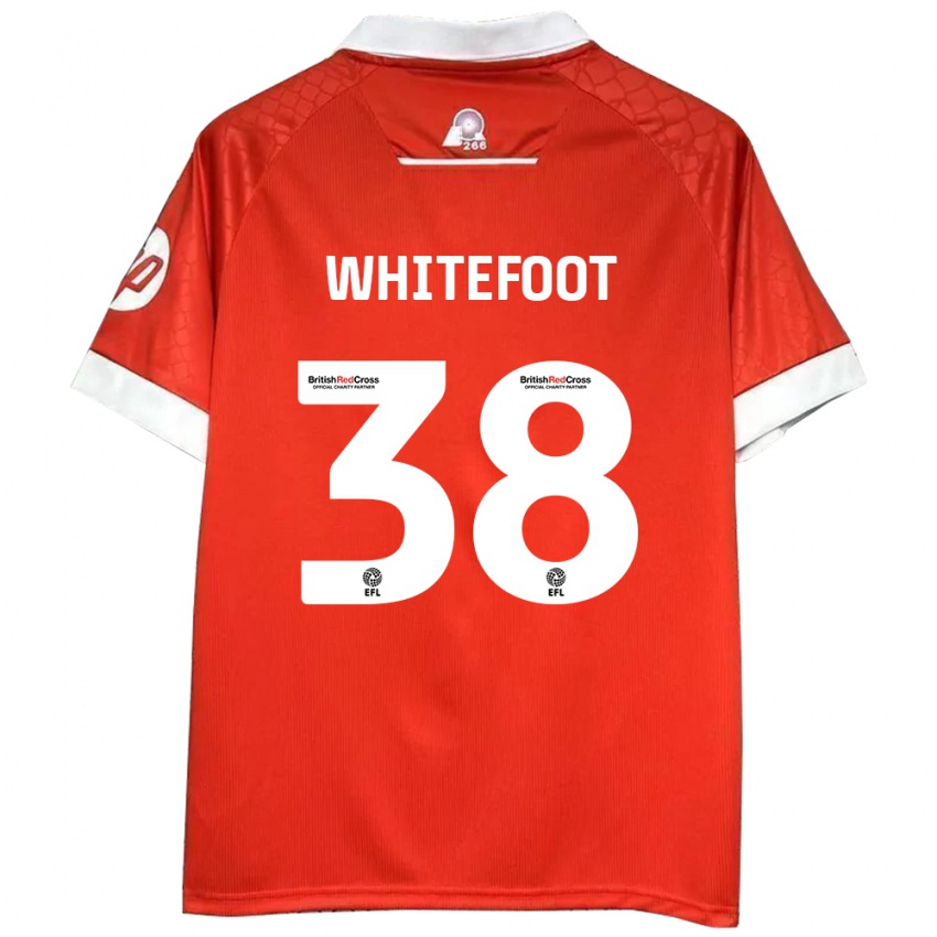 Niño Camiseta Lily Whitefoot #38 Rojo Blanco 1ª Equipación 2024/25 La Camisa Perú