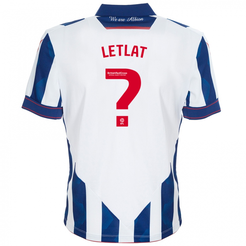 Niño Camiseta Adam Letlat #0 Blanco Azul Oscuro 1ª Equipación 2024/25 La Camisa Perú