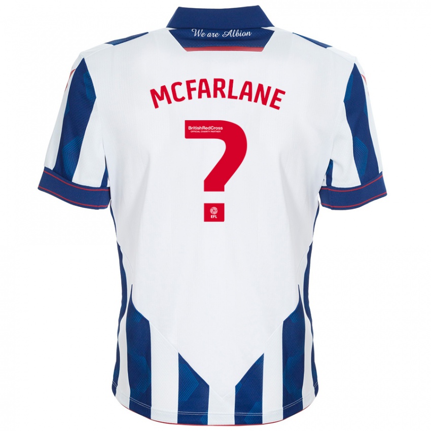 Niño Camiseta Ellie Mcfarlane #0 Blanco Azul Oscuro 1ª Equipación 2024/25 La Camisa Perú