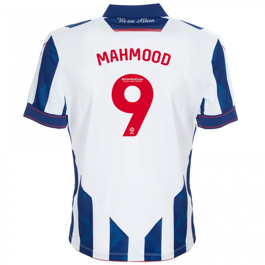 Niño Camiseta Mariam Mahmood #9 Blanco Azul Oscuro 1ª Equipación 2024/25 La Camisa Perú