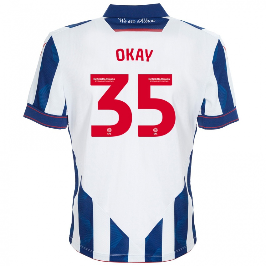 Niño Camiseta Okay Yokuşlu #35 Blanco Azul Oscuro 1ª Equipación 2024/25 La Camisa Perú