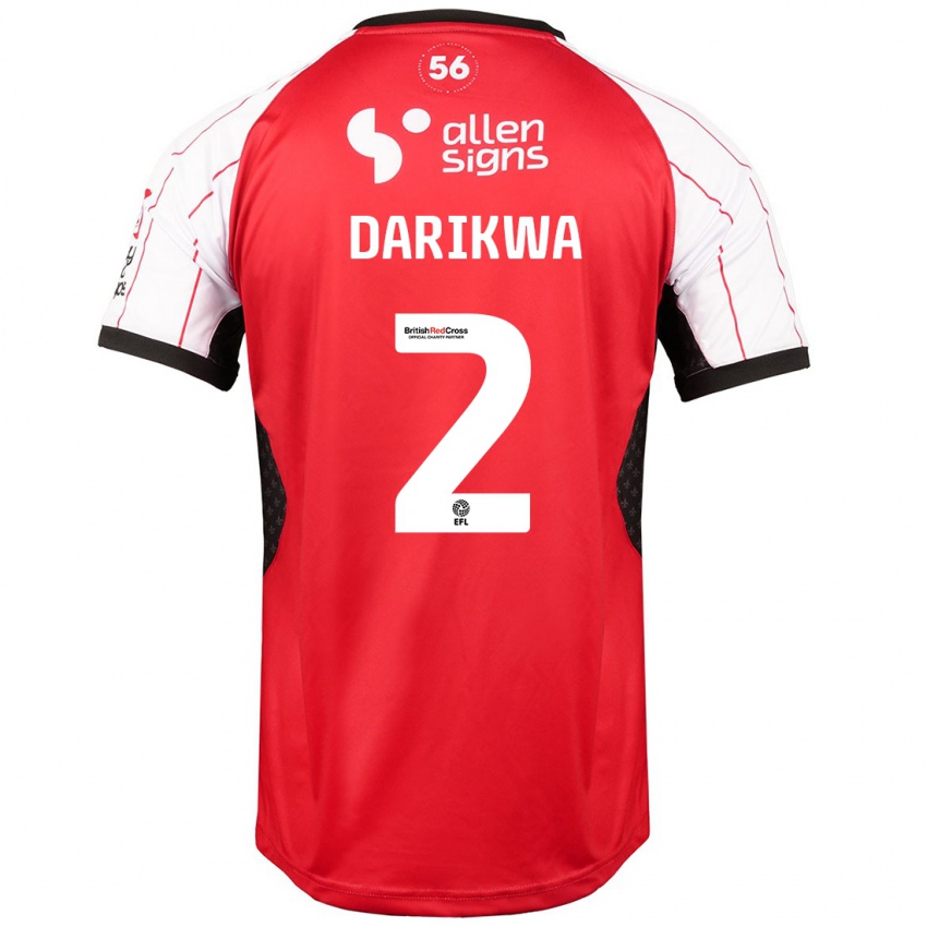 Niño Camiseta Tendayi Darikwa #2 Blanco 1ª Equipación 2024/25 La Camisa Perú