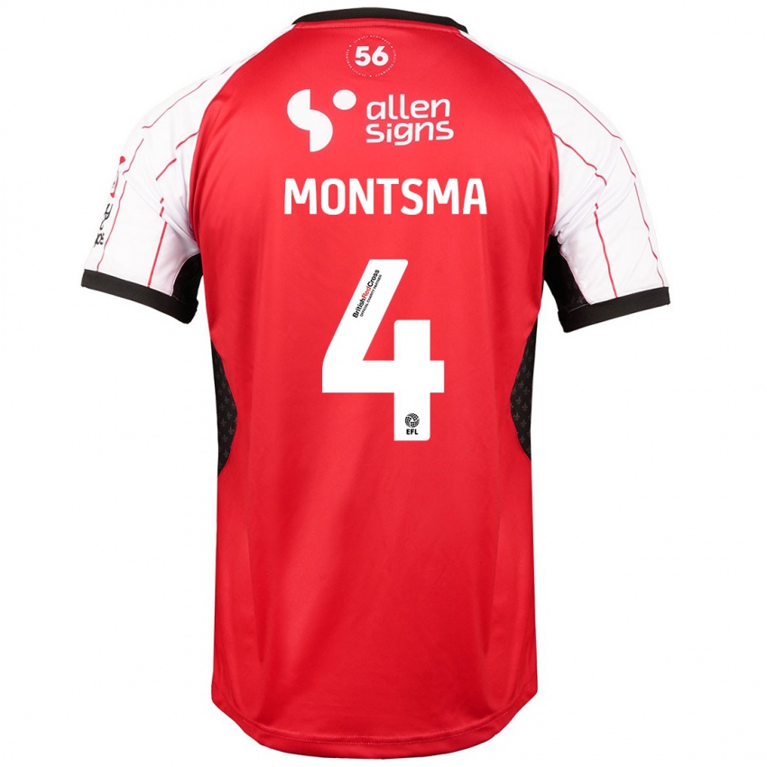 Niño Camiseta Lewis Montsma #4 Blanco 1ª Equipación 2024/25 La Camisa Perú