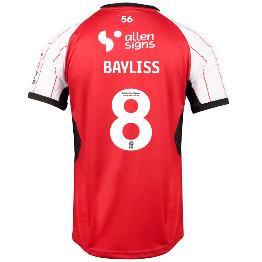 Niño Camiseta Tom Bayliss #8 Blanco 1ª Equipación 2024/25 La Camisa Perú