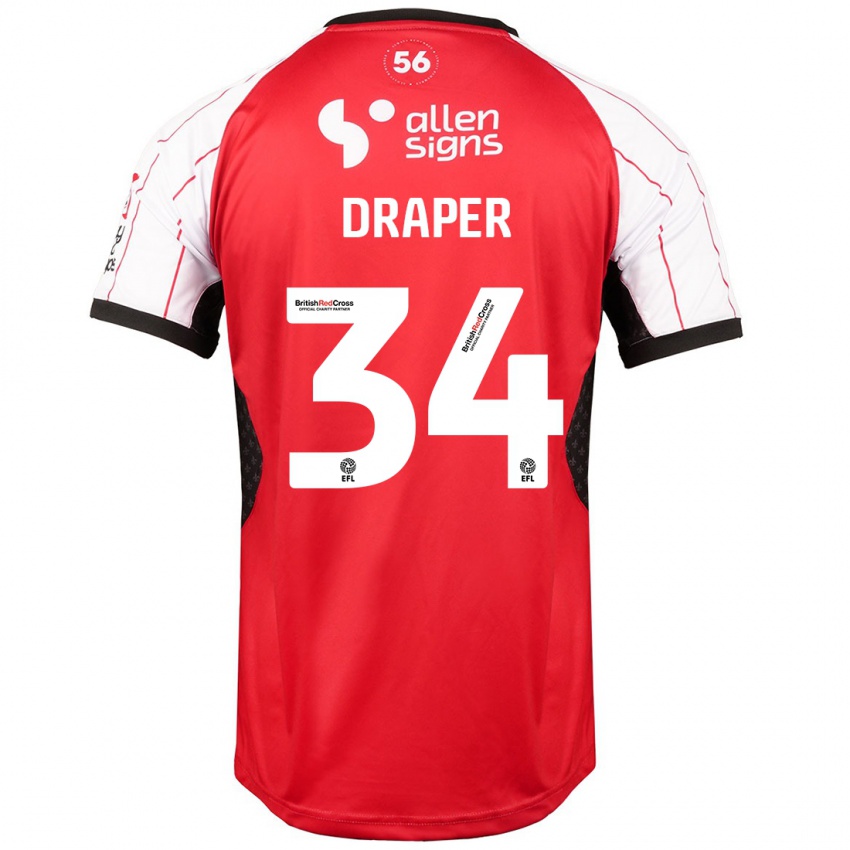 Niño Camiseta Freddie Draper #34 Blanco 1ª Equipación 2024/25 La Camisa Perú