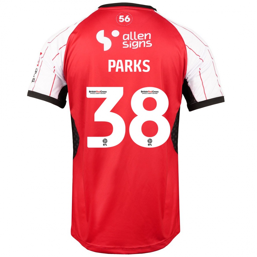 Niño Camiseta Charlie Parks #38 Blanco 1ª Equipación 2024/25 La Camisa Perú