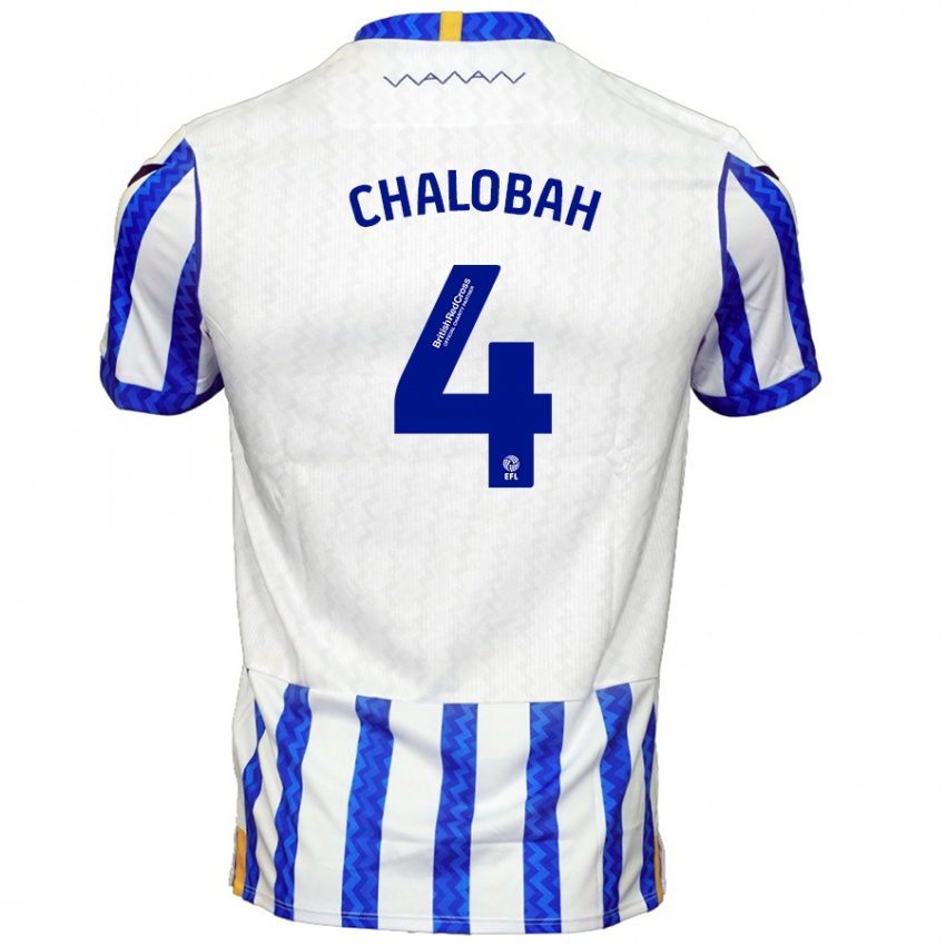 Niño Camiseta Nathaniel Chalobah #4 Azul Blanco 1ª Equipación 2024/25 La Camisa Perú