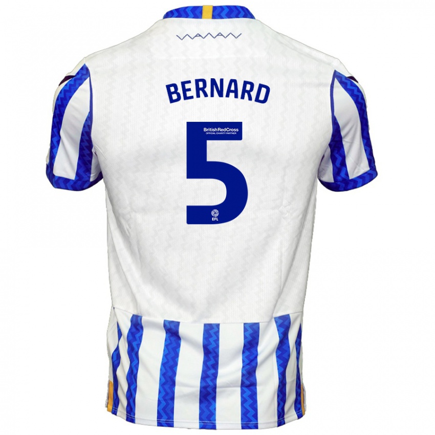 Niño Camiseta Di'shon Bernard #5 Azul Blanco 1ª Equipación 2024/25 La Camisa Perú