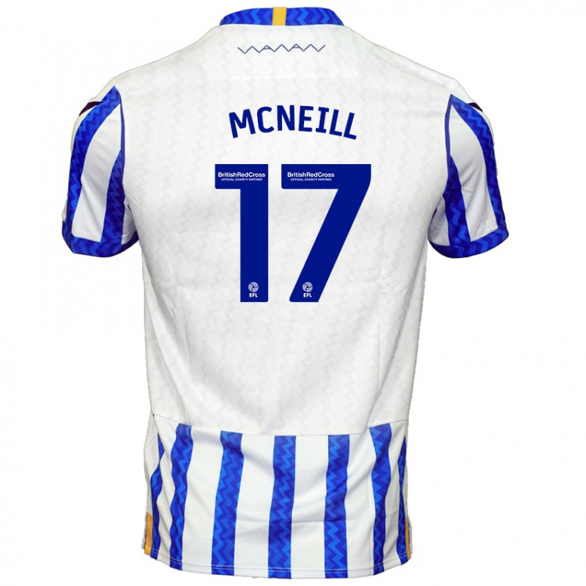 Niño Camiseta Charlie Mcneill #17 Azul Blanco 1ª Equipación 2024/25 La Camisa Perú