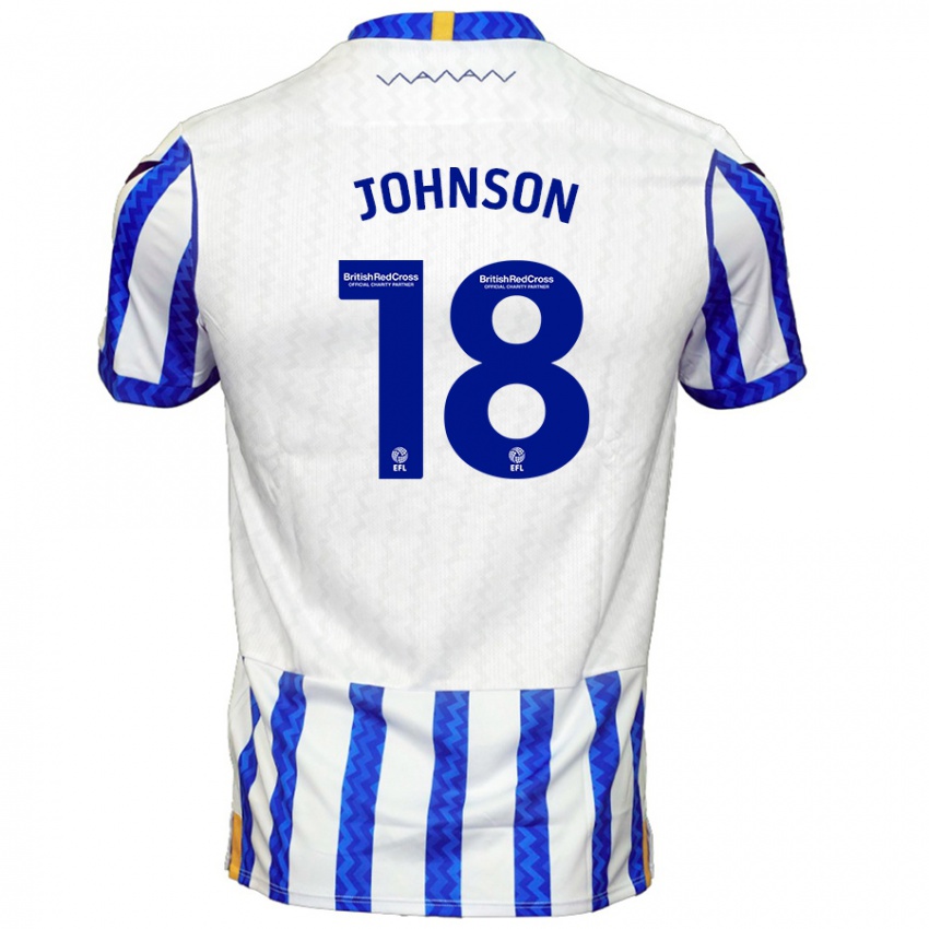 Niño Camiseta Marvin Johnson #18 Azul Blanco 1ª Equipación 2024/25 La Camisa Perú