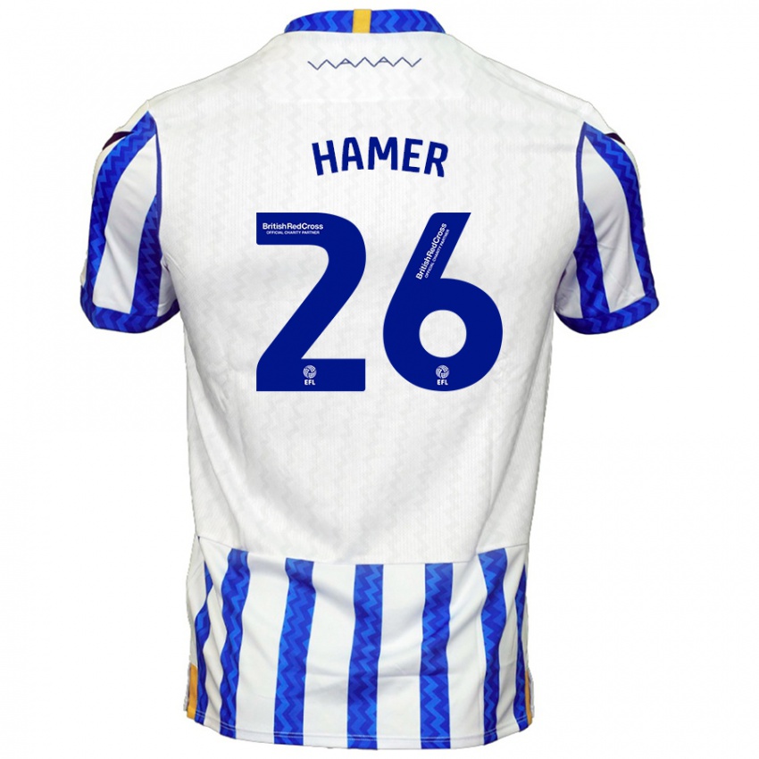 Niño Camiseta Ben Hamer #26 Azul Blanco 1ª Equipación 2024/25 La Camisa Perú