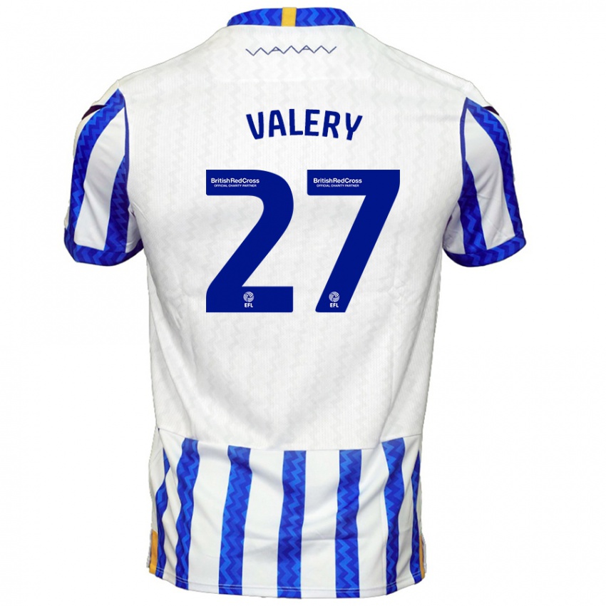 Niño Camiseta Yan Valery #27 Azul Blanco 1ª Equipación 2024/25 La Camisa Perú