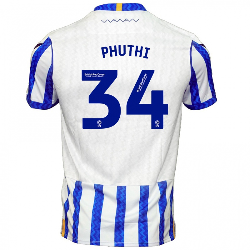 Niño Camiseta Joey Phuthi #34 Azul Blanco 1ª Equipación 2024/25 La Camisa Perú