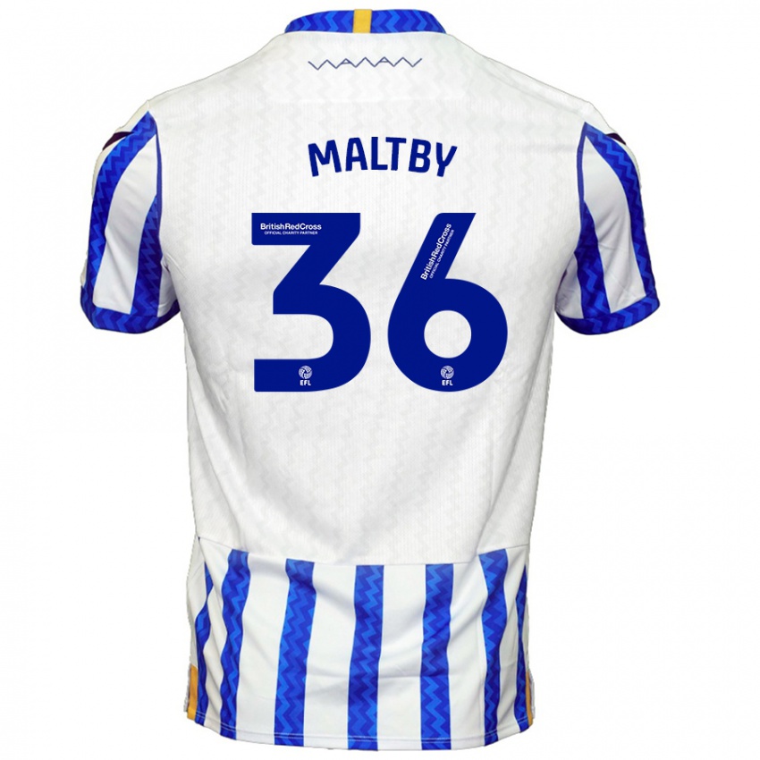 Niño Camiseta Mackenzie Maltby #36 Azul Blanco 1ª Equipación 2024/25 La Camisa Perú