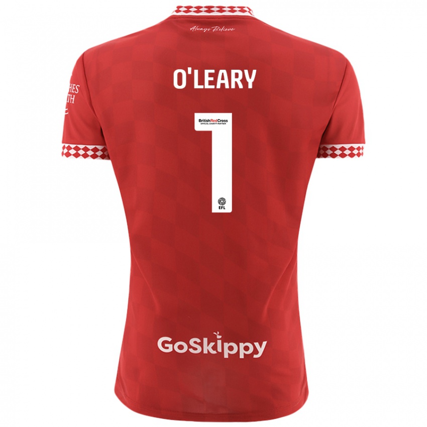 Niño Camiseta Max O'leary #1 Rojo 1ª Equipación 2024/25 La Camisa Perú