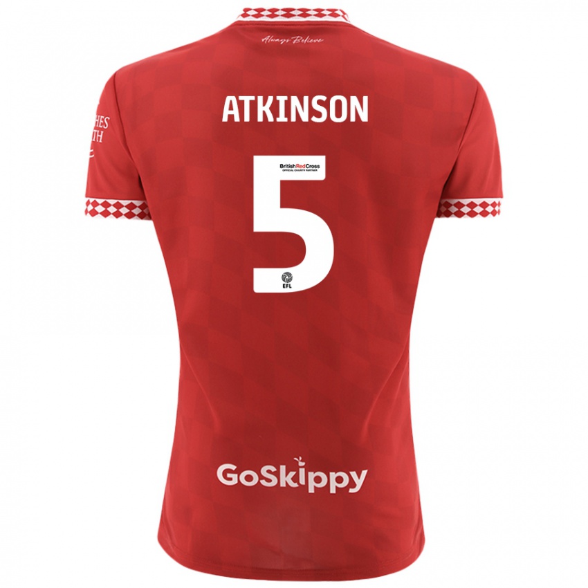 Niño Camiseta Rob Atkinson #5 Rojo 1ª Equipación 2024/25 La Camisa Perú