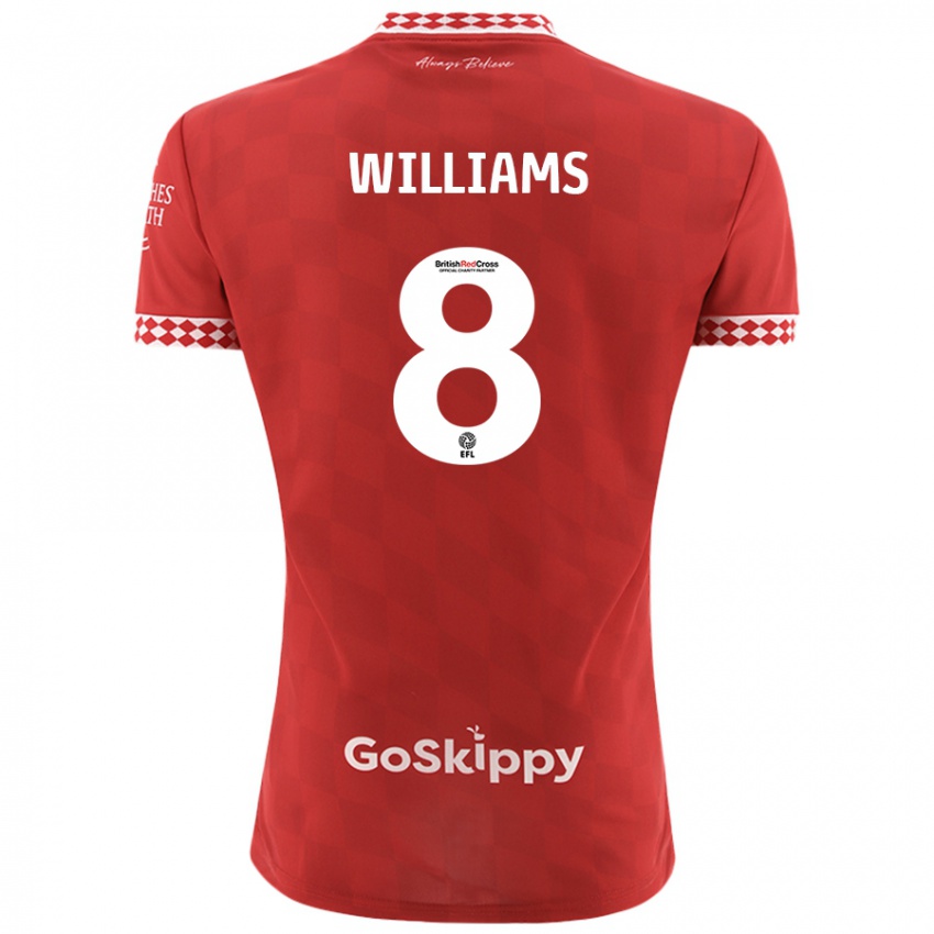 Niño Camiseta Joe Williams #8 Rojo 1ª Equipación 2024/25 La Camisa Perú