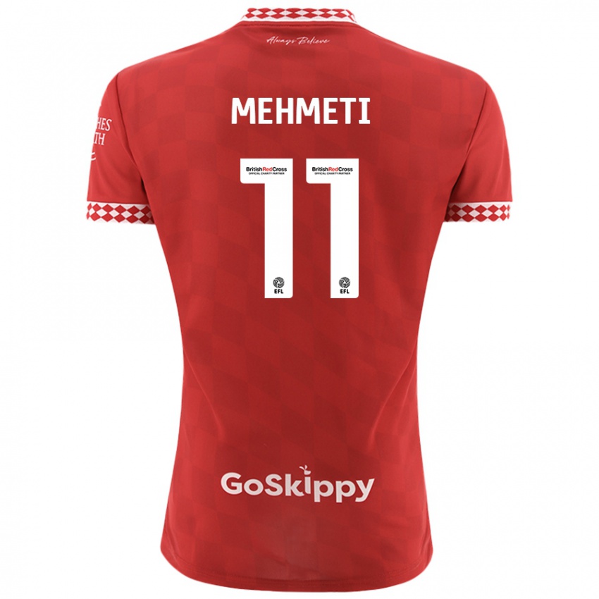 Niño Camiseta Anis Mehmeti #11 Rojo 1ª Equipación 2024/25 La Camisa Perú