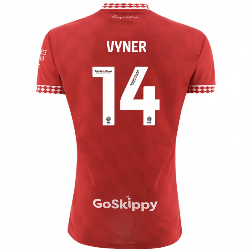 Niño Camiseta Zak Vyner #14 Rojo 1ª Equipación 2024/25 La Camisa Perú