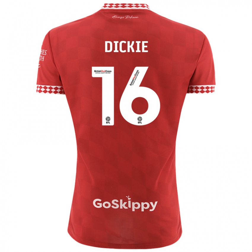 Niño Camiseta Rob Dickie #16 Rojo 1ª Equipación 2024/25 La Camisa Perú