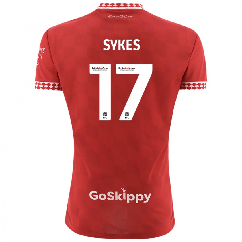 Niño Camiseta Mark Sykes #17 Rojo 1ª Equipación 2024/25 La Camisa Perú