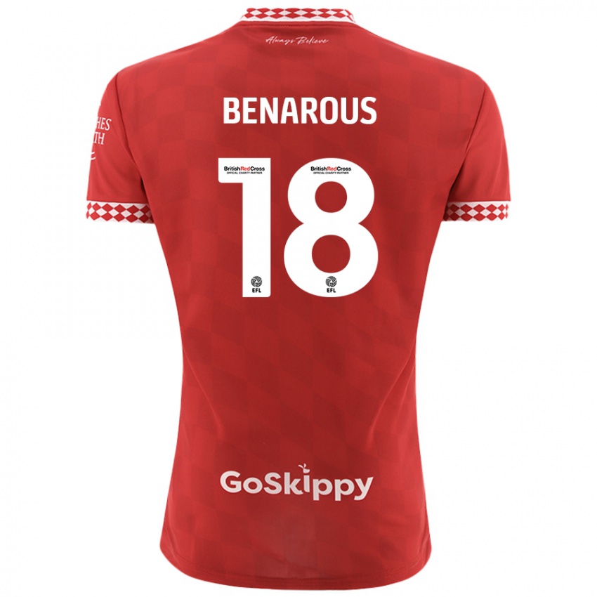 Niño Camiseta Ayman Benarous #18 Rojo 1ª Equipación 2024/25 La Camisa Perú