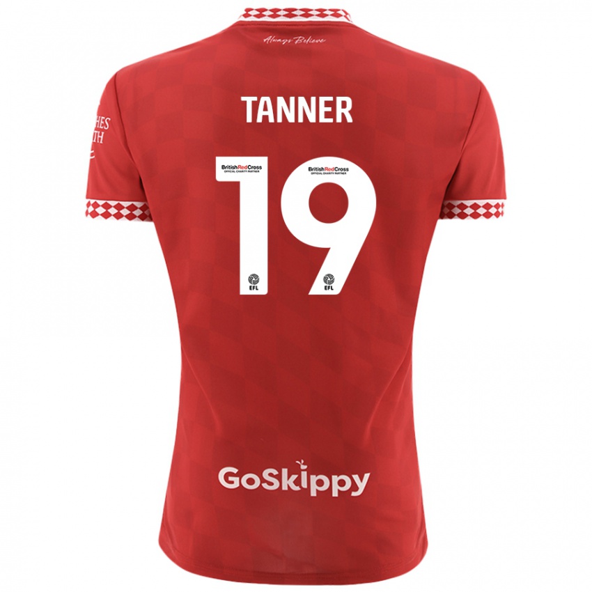 Niño Camiseta George Tanner #19 Rojo 1ª Equipación 2024/25 La Camisa Perú