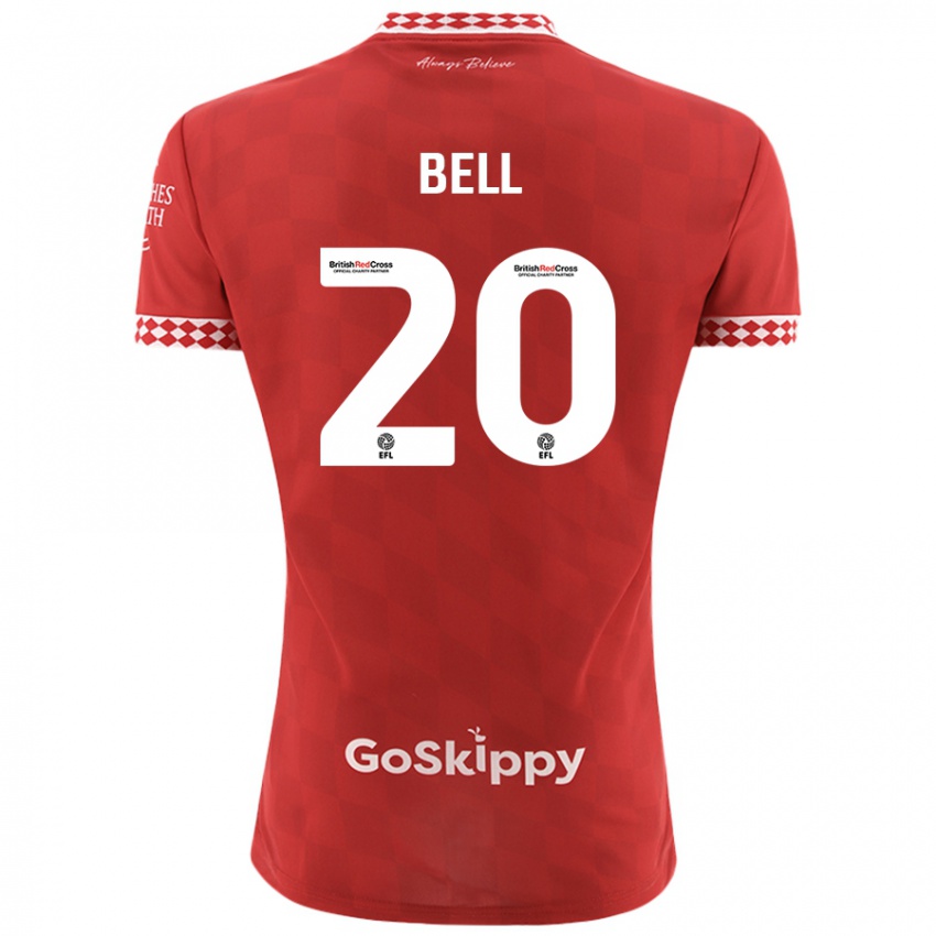 Niño Camiseta Sam Bell #20 Rojo 1ª Equipación 2024/25 La Camisa Perú