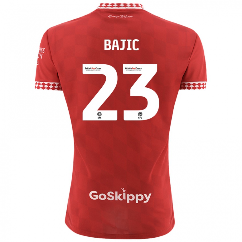 Niño Camiseta Stefan Bajic #23 Rojo 1ª Equipación 2024/25 La Camisa Perú