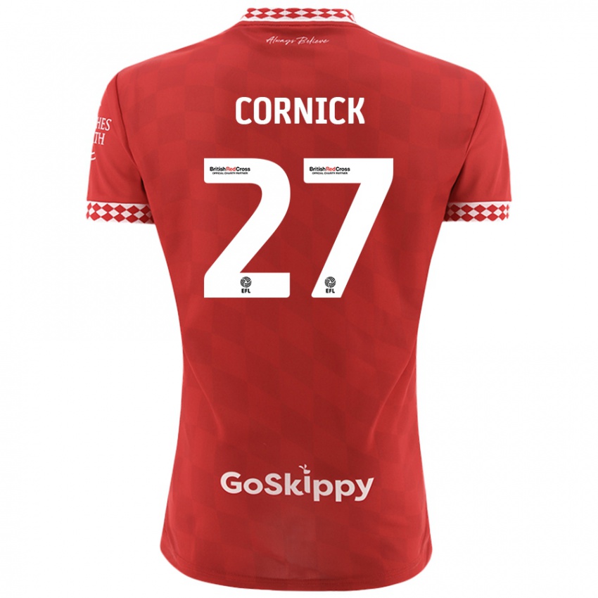 Niño Camiseta Harry Cornick #27 Rojo 1ª Equipación 2024/25 La Camisa Perú