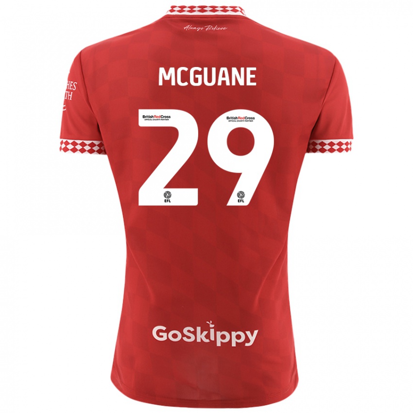 Niño Camiseta Marcus Mcguane #29 Rojo 1ª Equipación 2024/25 La Camisa Perú