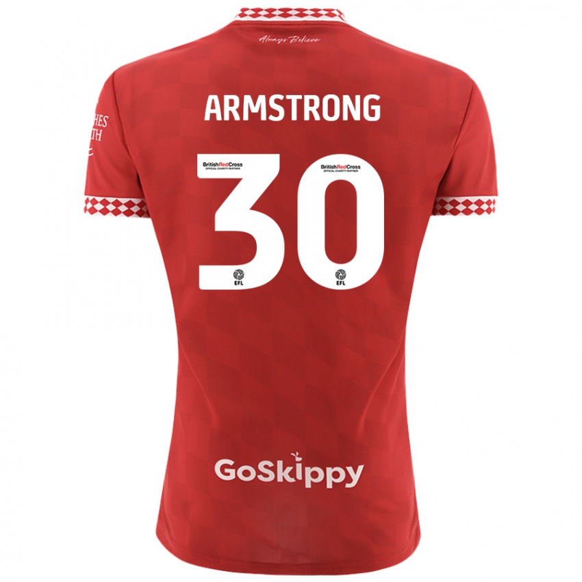 Niño Camiseta Sinclair Armstrong #30 Rojo 1ª Equipación 2024/25 La Camisa Perú