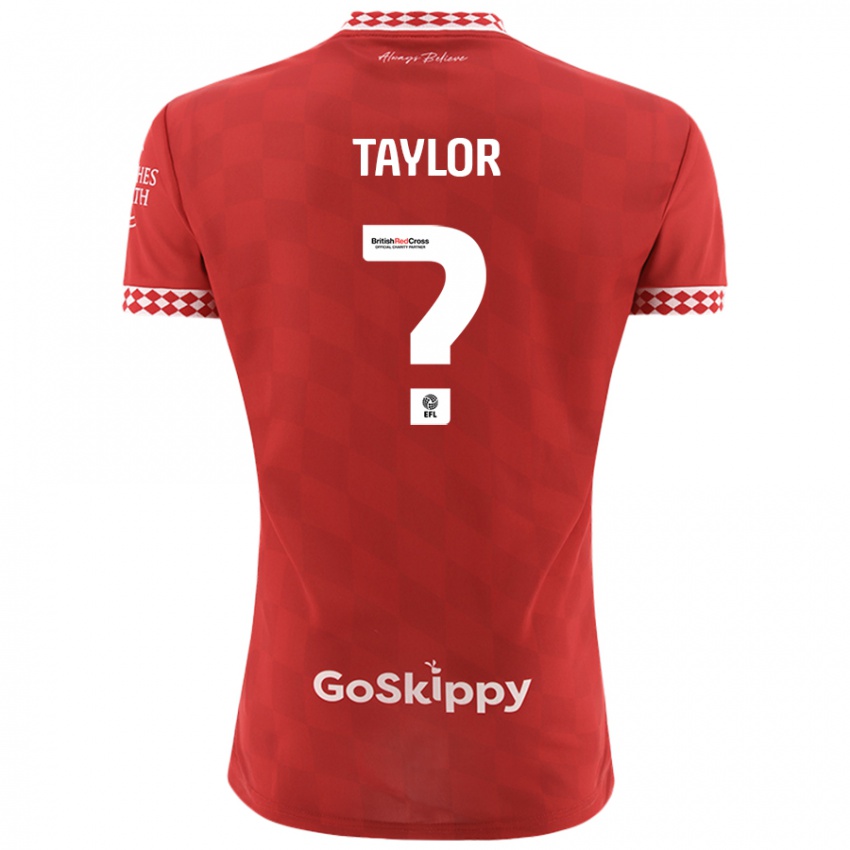 Niño Camiseta Archie Taylor #0 Rojo 1ª Equipación 2024/25 La Camisa Perú