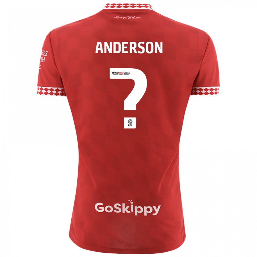 Niño Camiseta Taine Anderson #0 Rojo 1ª Equipación 2024/25 La Camisa Perú