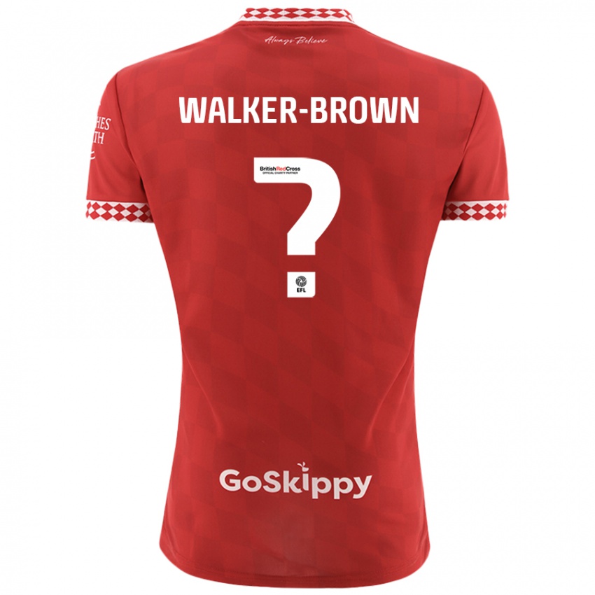 Niño Camiseta Rushon Walker-Brown #0 Rojo 1ª Equipación 2024/25 La Camisa Perú