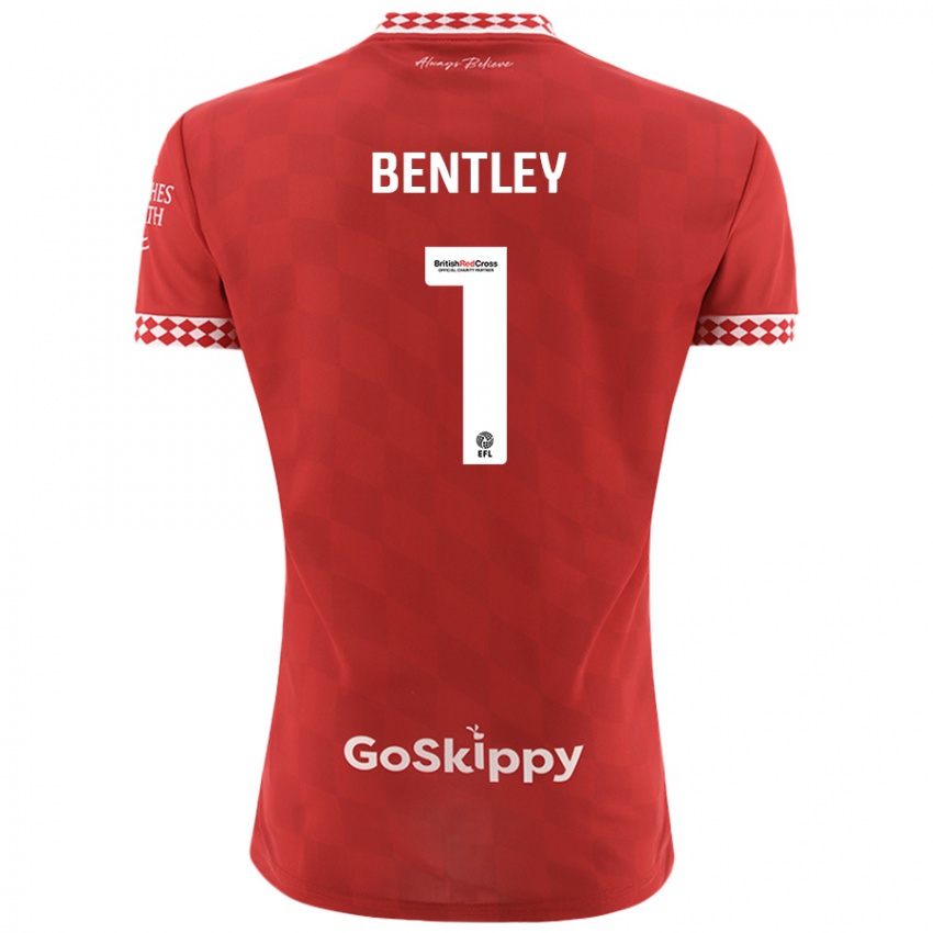 Niño Camiseta Fran Bentley #1 Rojo 1ª Equipación 2024/25 La Camisa Perú