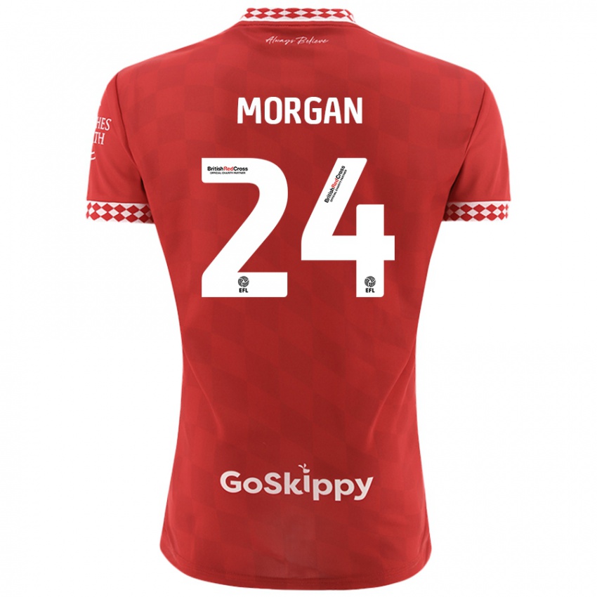 Niño Camiseta Ffion Morgan #24 Rojo 1ª Equipación 2024/25 La Camisa Perú