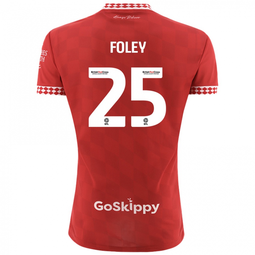 Niño Camiseta Erin Foley #25 Rojo 1ª Equipación 2024/25 La Camisa Perú