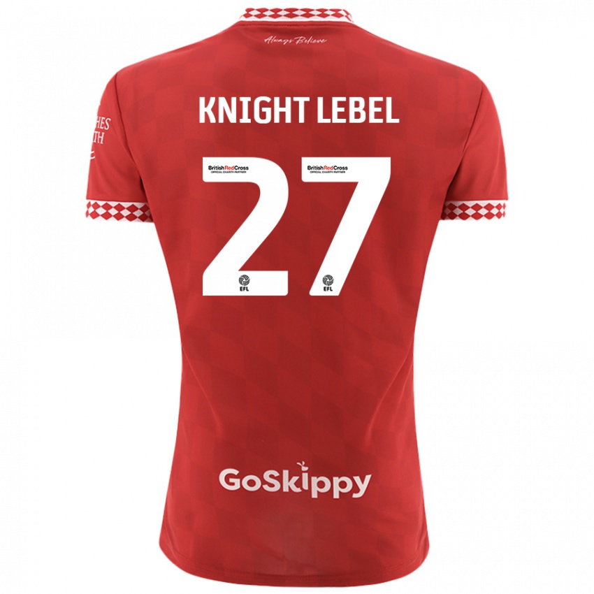 Niño Camiseta Jamie Knight-Lebel #27 Rojo 1ª Equipación 2024/25 La Camisa Perú