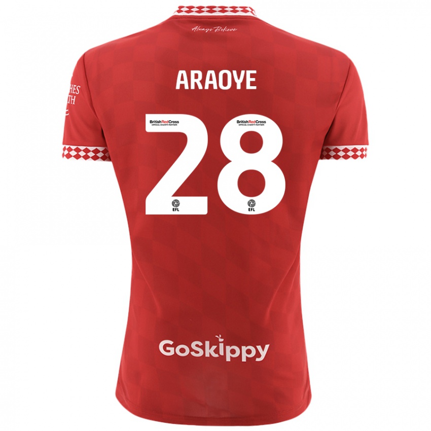 Niño Camiseta Raphael Araoye #28 Rojo 1ª Equipación 2024/25 La Camisa Perú