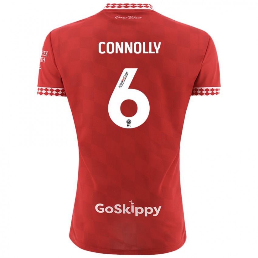 Niño Camiseta Megan Connolly #6 Rojo 1ª Equipación 2024/25 La Camisa Perú