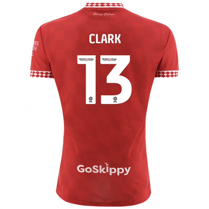 Niño Camiseta Olivia Clark #13 Rojo 1ª Equipación 2024/25 La Camisa Perú