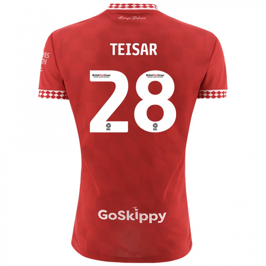 Niño Camiseta Tianna Teisar #28 Rojo 1ª Equipación 2024/25 La Camisa Perú