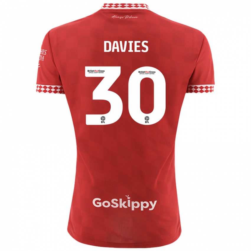 Niño Camiseta Yasmin Davies #30 Rojo 1ª Equipación 2024/25 La Camisa Perú