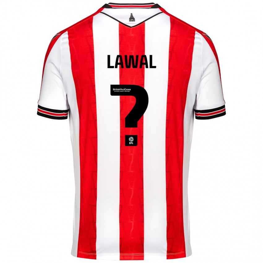 Niño Camiseta Bosun Lawal #0 Rojo Blanco 1ª Equipación 2024/25 La Camisa Perú