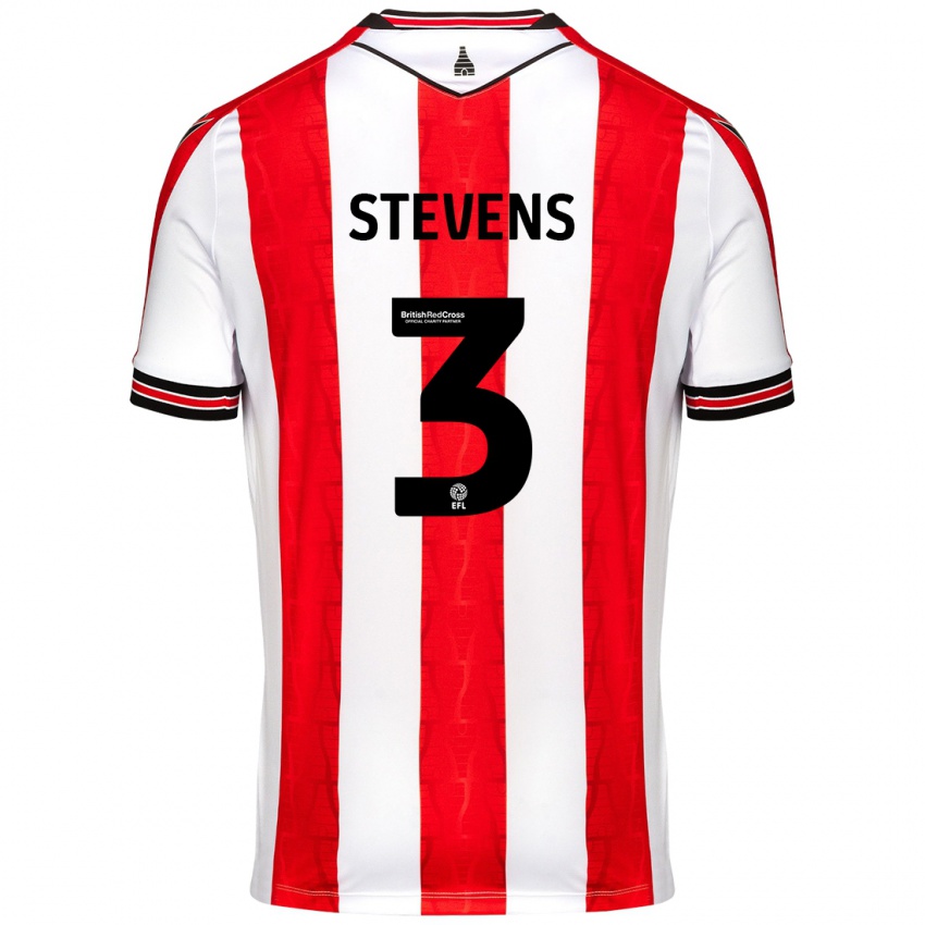 Niño Camiseta Enda Stevens #3 Rojo Blanco 1ª Equipación 2024/25 La Camisa Perú