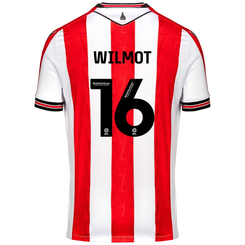 Niño Camiseta Ben Wilmot #16 Rojo Blanco 1ª Equipación 2024/25 La Camisa Perú