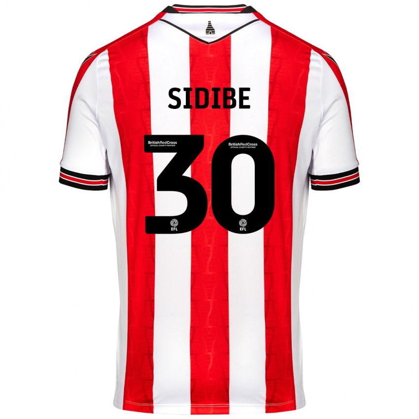 Niño Camiseta Souleymane Sidibe #30 Rojo Blanco 1ª Equipación 2024/25 La Camisa Perú